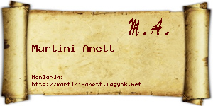 Martini Anett névjegykártya